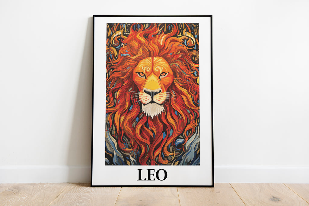 Leo Zodiac Astrology Fine Art (AG202307-003PFUP) – Peddlex