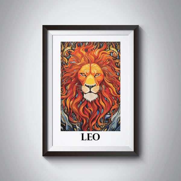 Leo Zodiac Astrology Fine Art (AG202307-003PFUP) – Peddlex