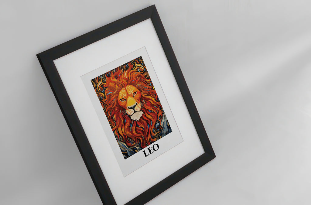 ⭐︎leo⭐︎ Leo Zodiac Astrology Fine Art (AG202307-003PFUP) – Peddlex